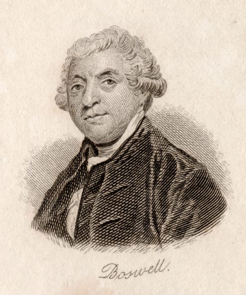 james boswell,scottish lawyer and essayist