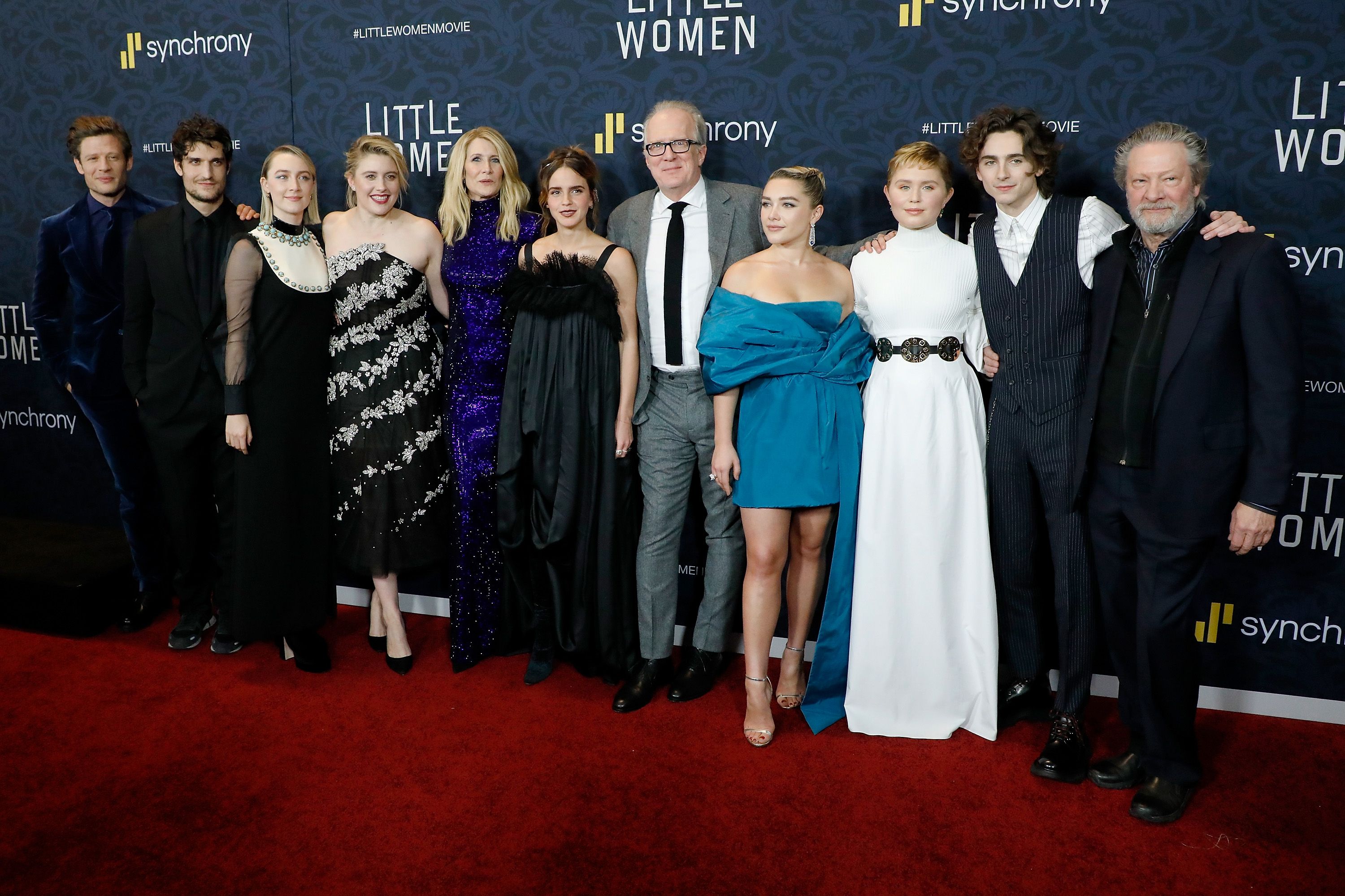 The Little Women Cast Including Emma Watson And Saoirse Ronan At The Premiere