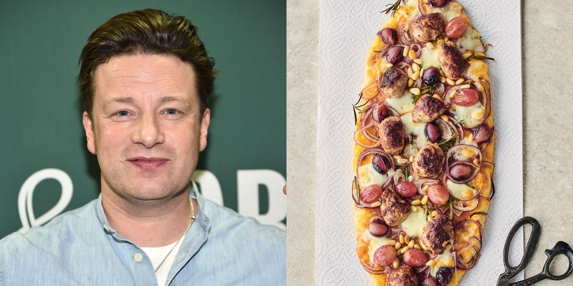 Ontoegankelijk stok heilig Chef Jamie Oliver Puts Grapes On His Pizza And People Were Stunned