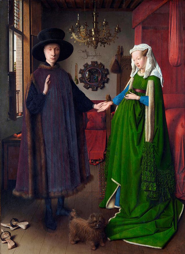giovanni arnolfini and his bride the arnolfini marriage by jan van eyck