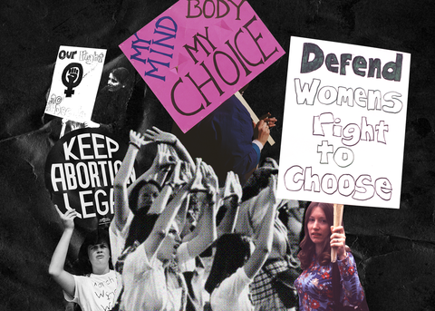 abortion rights protest collage