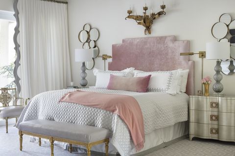 15 Pink And Gray Bedroom Ideas, Pink White Gold Room Decor