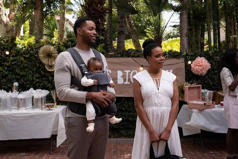 jay ellis as lawrence and christina elmore as condola in insecure season 5