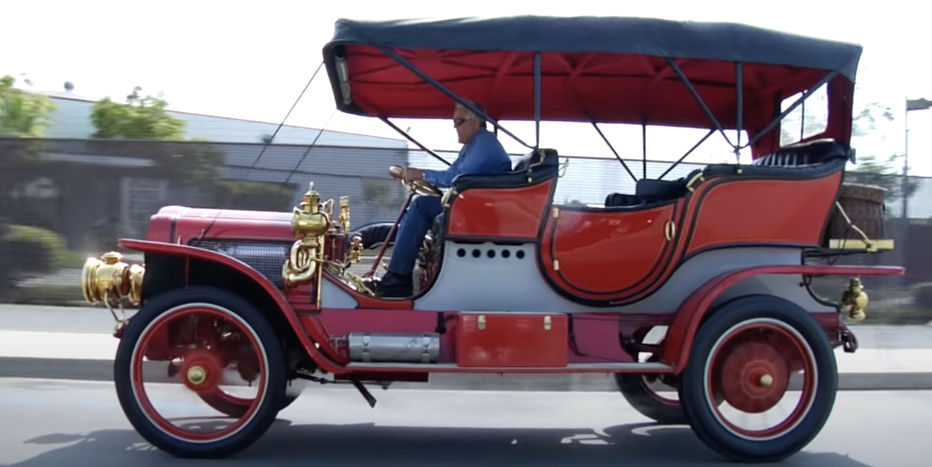 Jay Leno Was Working on 1907 Steam Car When Gas Fire Erupted