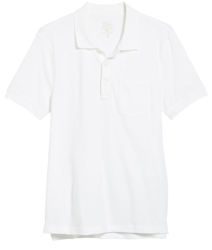 white polo shirt with collar