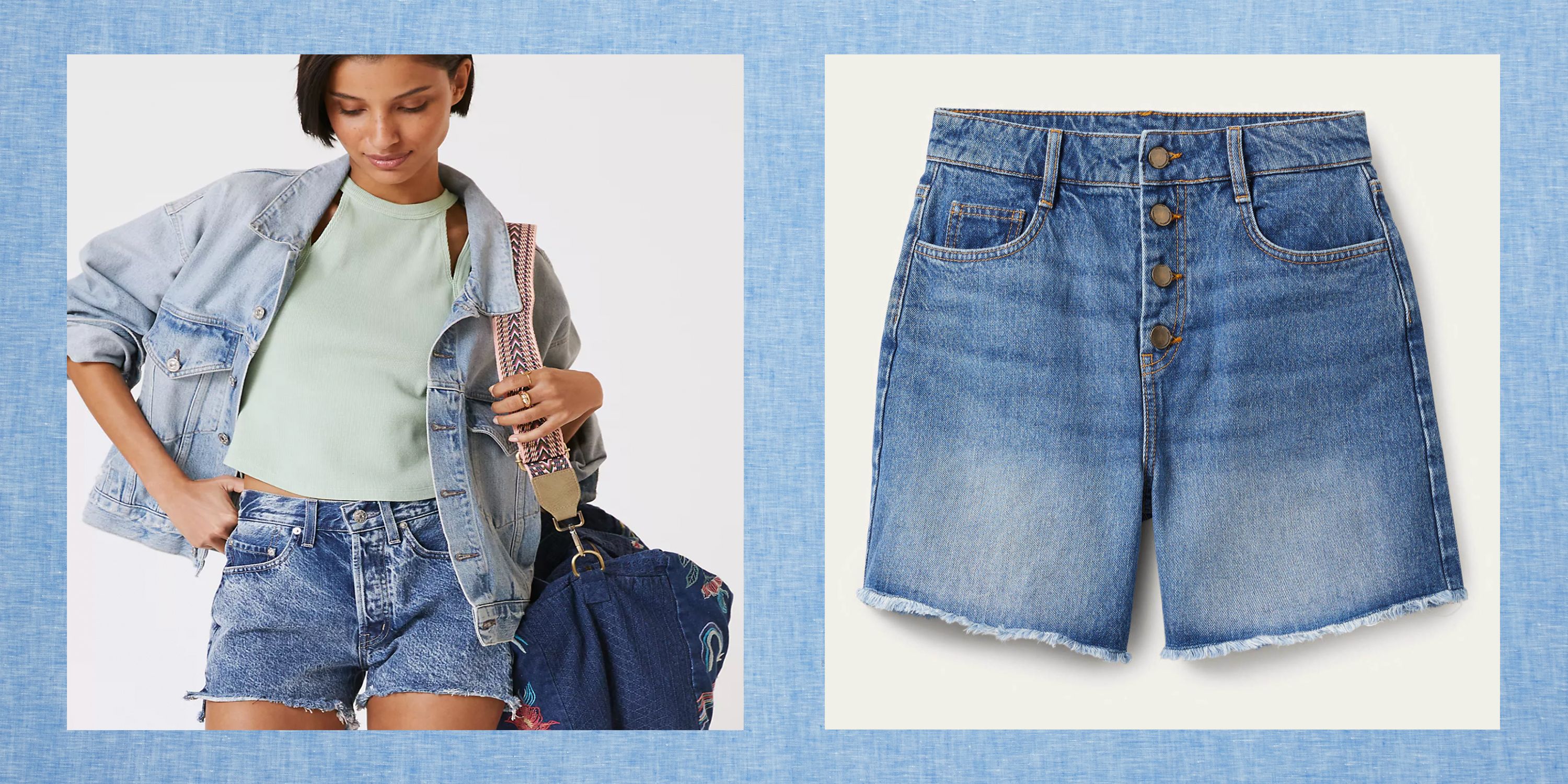 Womens Clothing Shorts Jean and denim shorts ONLY Denim Shorts in Blue 