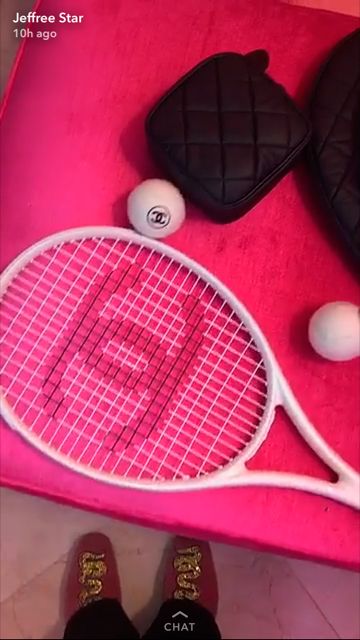 pink chanel tennis racket