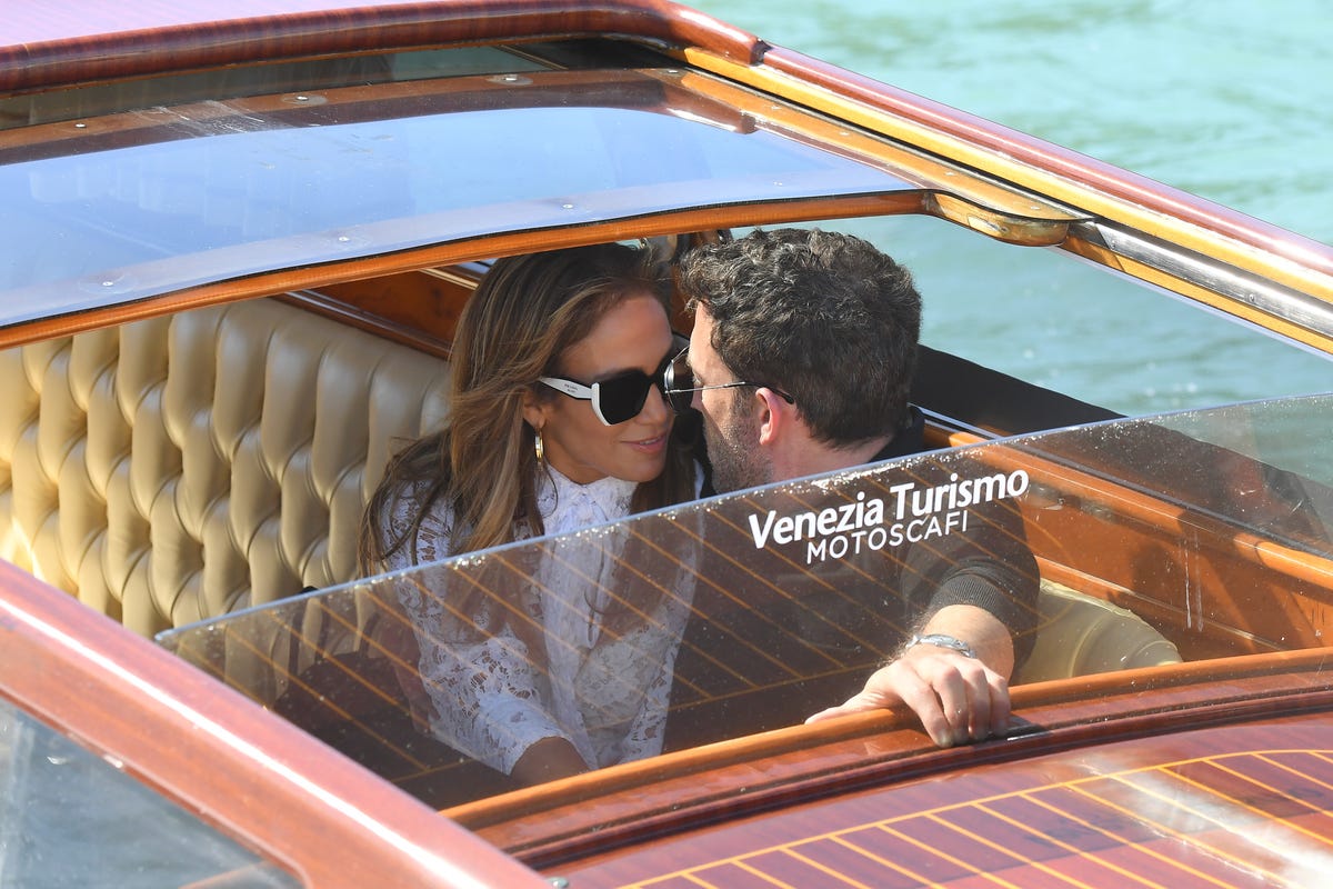 Jennifer Lopez’s white lace dress in Venice