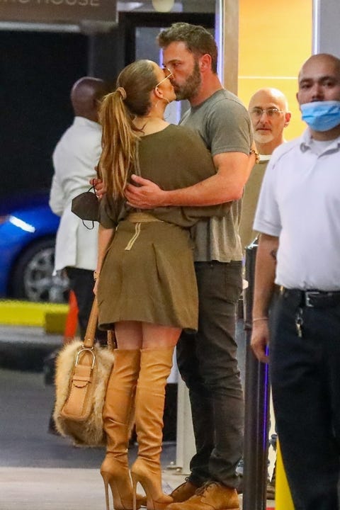 jennifer lopez and ben affleck kissing at soho house in may 2022