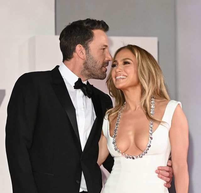 venice, italy   september 10 ben affleck and jennifer lopez attend the red carpet of the movie the last duel during the 78th venice international film festival on september 10, 2021 in venice, italy photo by daniele venturelliwireimage