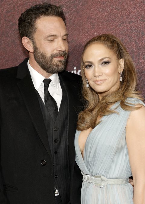 Jennifer Lopez, wearing a Greek goddess dress, and Ben Affleck give each other a loving look like 18 years ago, when the'Bennifer' couple premiered'Gigli'