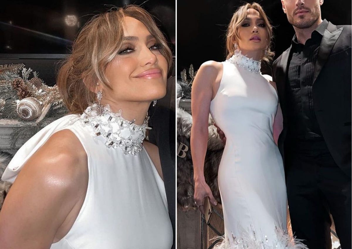 Alerta novias: Jennifer Lopez tiene el vestido halter con plumas para una  boda a lo Gatsby