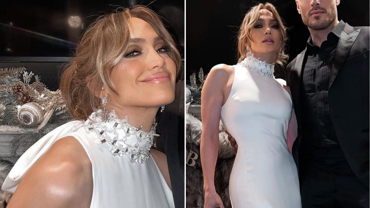 Alerta novias: Jennifer Lopez tiene el vestido halter con plumas para una boda a lo Gatsby Alerta novias: Jennifer Lopez tiene el vestido halter con plumas para una boda a lo Gatsby