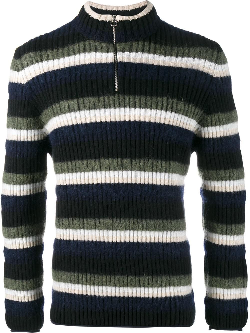 azul lana punto suéter acanalado suéter de lana azul Vintage 90's Police Wool Sweater Ropa Ropa para hombre Jerséis Jerséis tamaño grande 