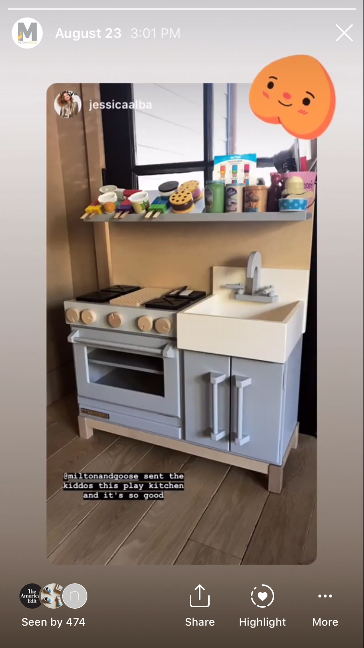 milton and goose play kitchen used