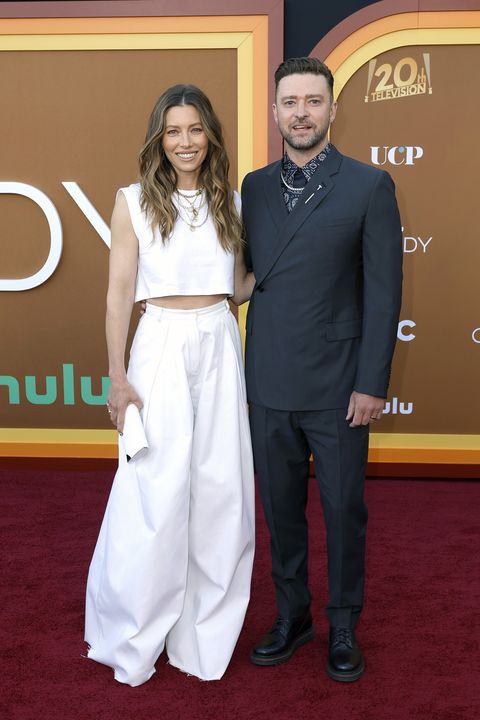 jessica biel and justin timberlake at the los angeles premiere fyc event for hulu's candy
