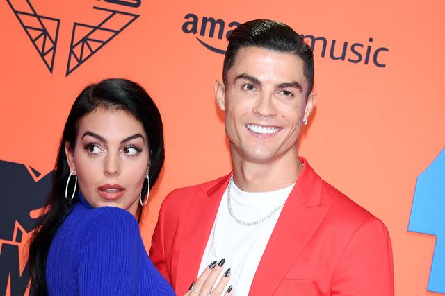 seville, spain   november 03 georgina rodriguez and cristiano ronaldo attend the mtv emas 2019 at fibes conference and exhibition centre on november 03, 2019 in seville, spain photo by daniele venturellidaniele venturelliwireimage
