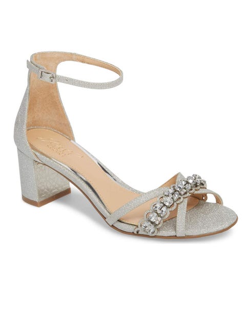 9 Comfortable Wedding Shoes You Can Wear From Ceremony To Afterparty Jewel Badgley Mischka Giona Sandal Comfortable Wedding Shoe