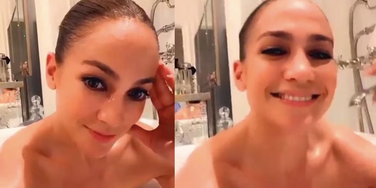Jennifer Lopez Shared Some Selfies of Her In a Bubble Bath