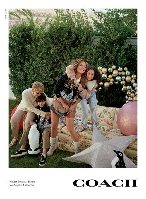 jennifer lopez and her family coach holiday campaign