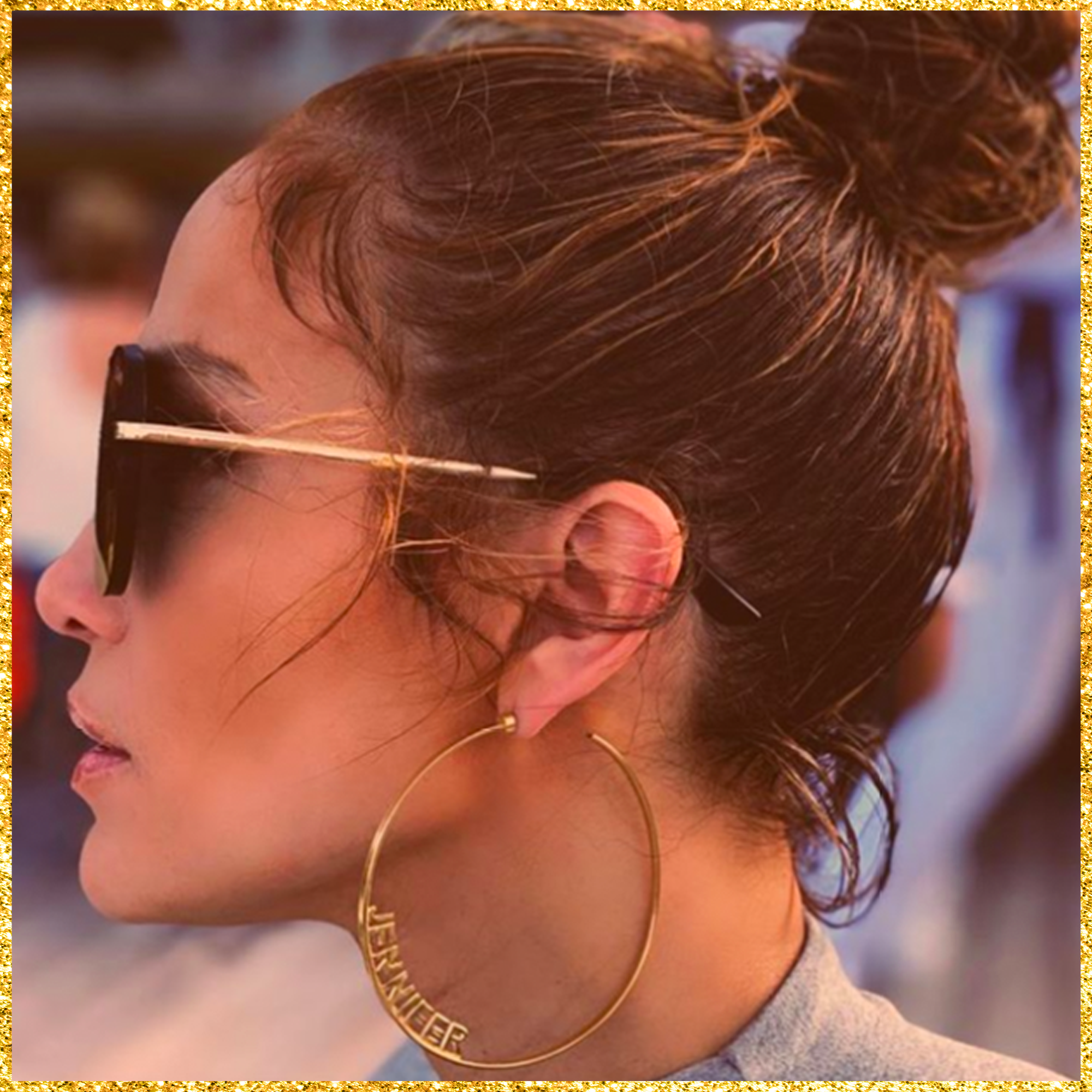 Where To Buy J Lo S Custom Name Hoop Earrings By Jennifer Zeuner