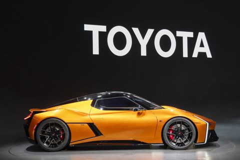toyota electric sports car concept side profile