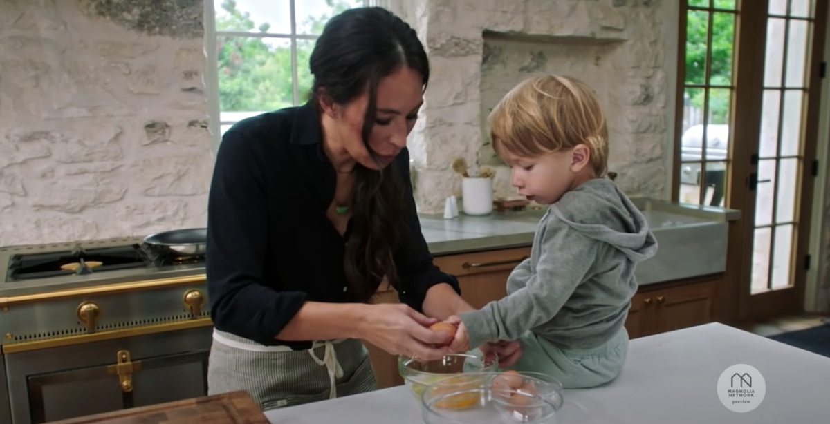 Watch: Joanna Gaines's Son Crew Guest Stars on "Magnolia Kitchen"