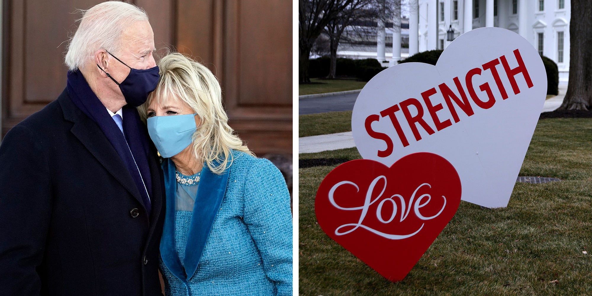 Watch First Lady Jill Biden Surprise President Joe Biden With Valentine’s Day Display on White House Lawn