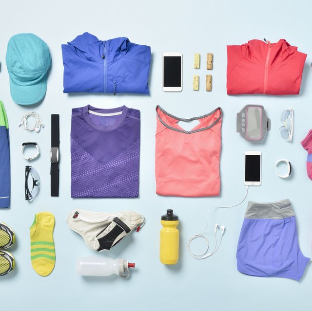 jogging supplies shot knolling style