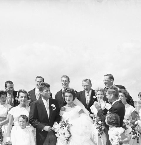 John and Jackie Kennedy on Wedding Day