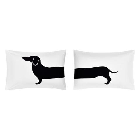 John Lewis Dog Print Novelty Pillowcase, Pair