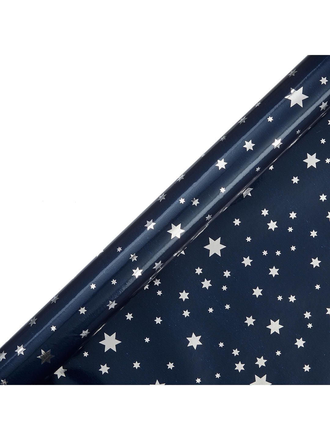 3 x 5m Rolls traditional Christmas Gift Wrapping Paper Navy blue reindeer /star