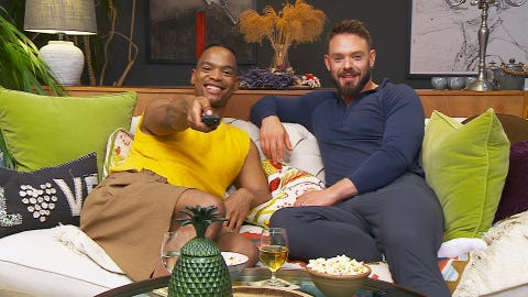 John Whaite and Johannes Radebe celebrity gogglebox the cast of heartstopper celebrity gogglebox pride special