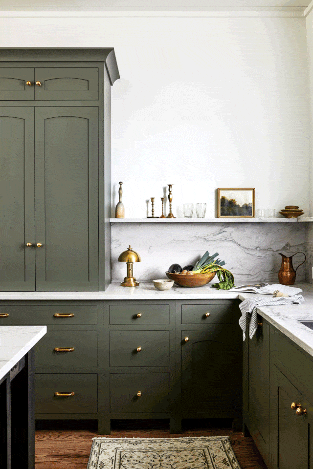 green kitchen with pocket cabinet doors alison giese
