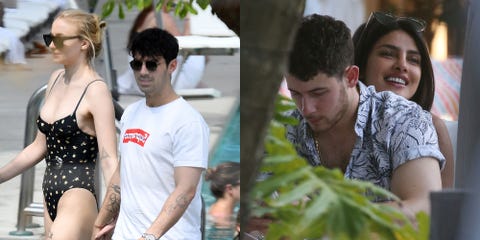Sophie Turner, Joe Jonas, Priyanka Chopra, and Nick Jonas Are on a Double Date Vacation in Miami