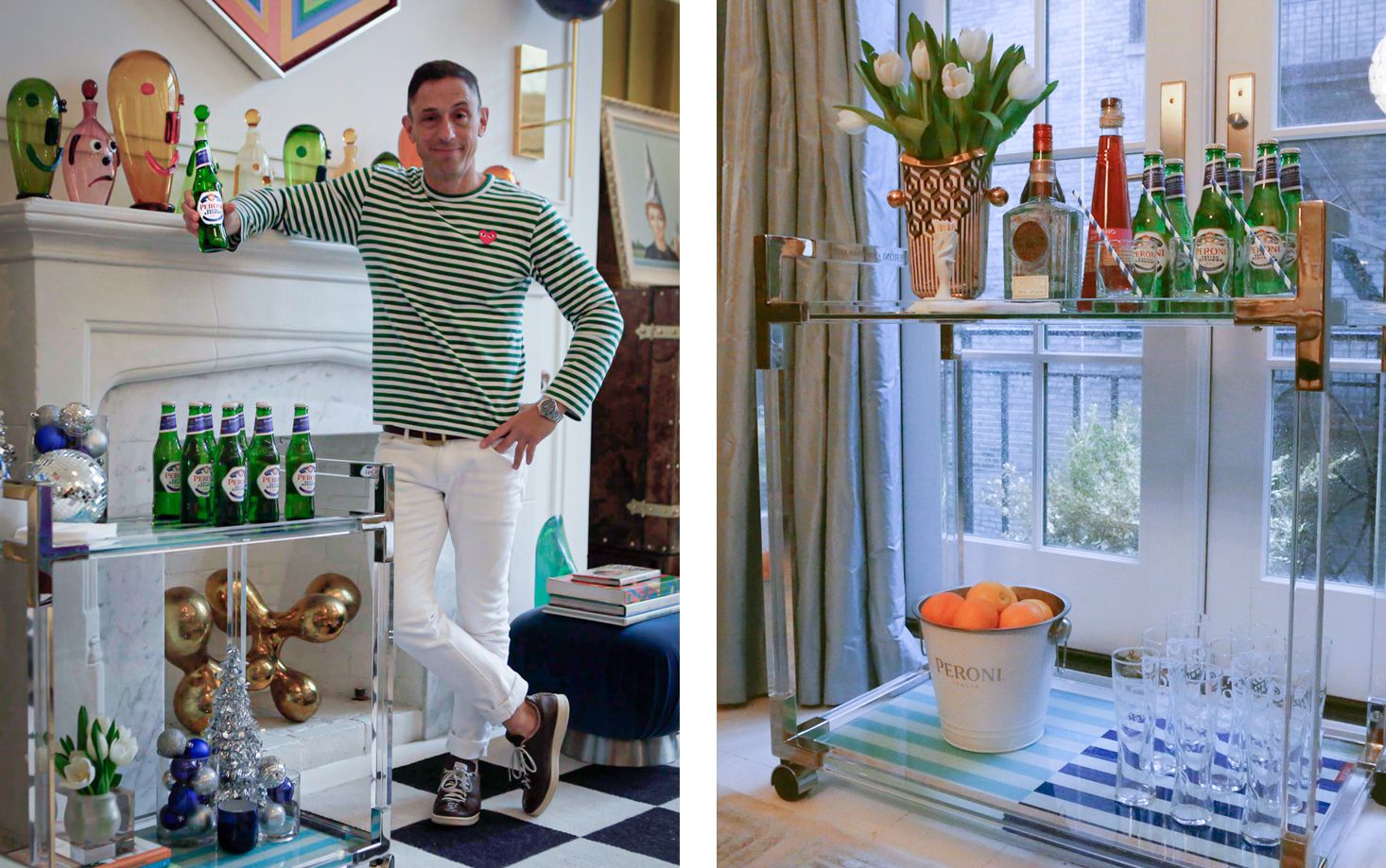 Jonathan Adler And Peroni Just Released A Luxe Bar Cart Jonathan Adler Bar Cart