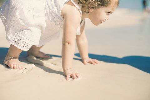 Photograph, Blue, Skin, Leg, Child, Joint, Sand, Hand, Photography, Vacation, 
