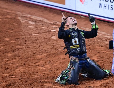 jose vitor leme during the second round at the pbr world finals photo by andy watsonbull stock media
