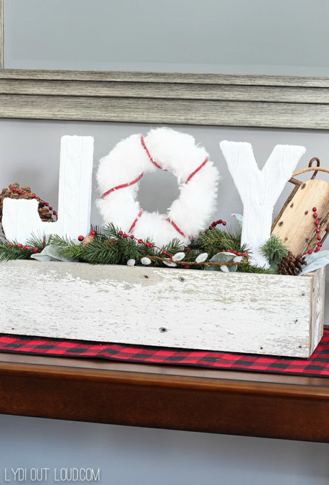 joy planter box christmas table decorations