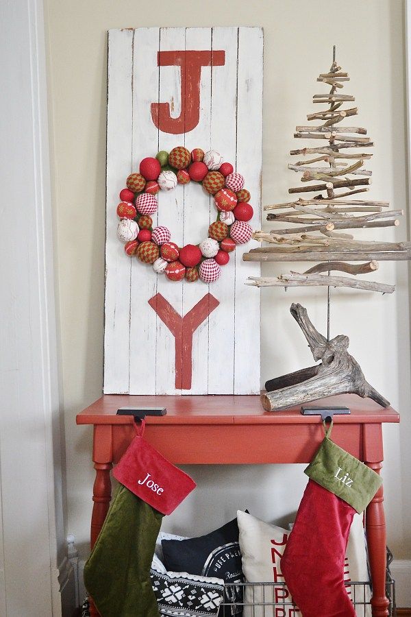 Red Merry Christmas Wooden Plaque Hanging Xmas Craft Decoration Sign Gift 20cm 
