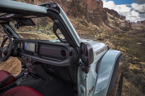 new 2024 jeep&reg; wrangler rubicon x 4xe with 12 way power adjustable front seats and all new instrument panel featuring uconnect 5 system with best in class 123 inch touchscreen radio
