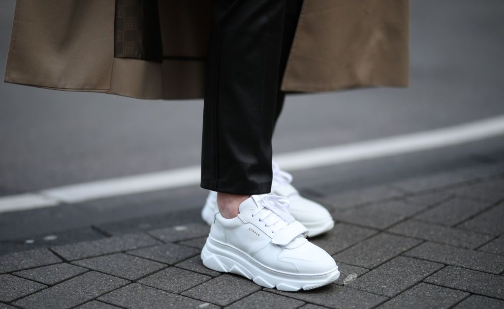 white sneakers thick sole