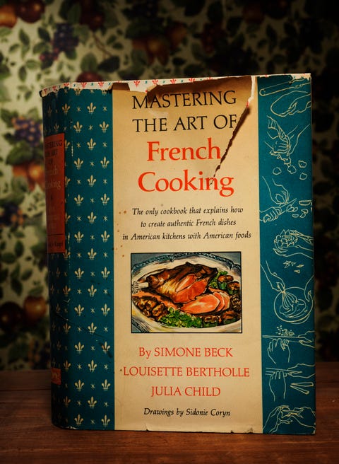 (CM) JuliaChildCookbook_CM An old original Julia Child cookbook, "Mastering the Art of French Cooking" on Wednesday, July 29, 2009. . Cyrus McCrimmon, The Denver Post