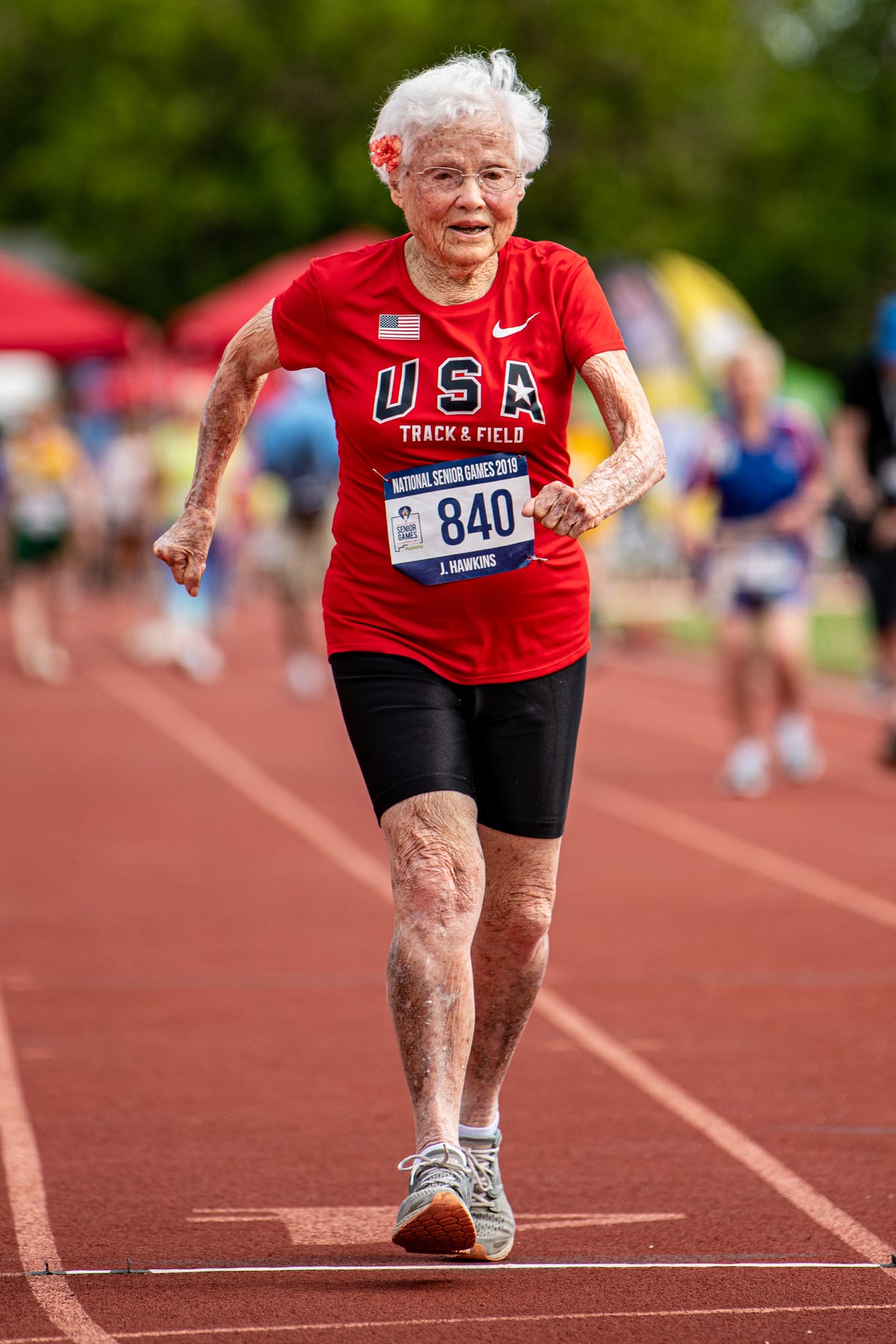 Julia 'Hurricane' Hawkins, 103, Breaks Running Record