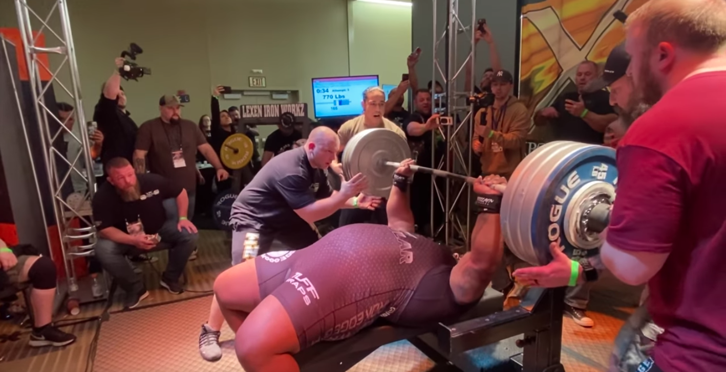 Lionel Green Street Fysik Tilslutte Julius Maddox Arnold Classic 770-Pound World Record Bench Press