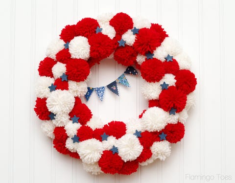 pom pom wreath