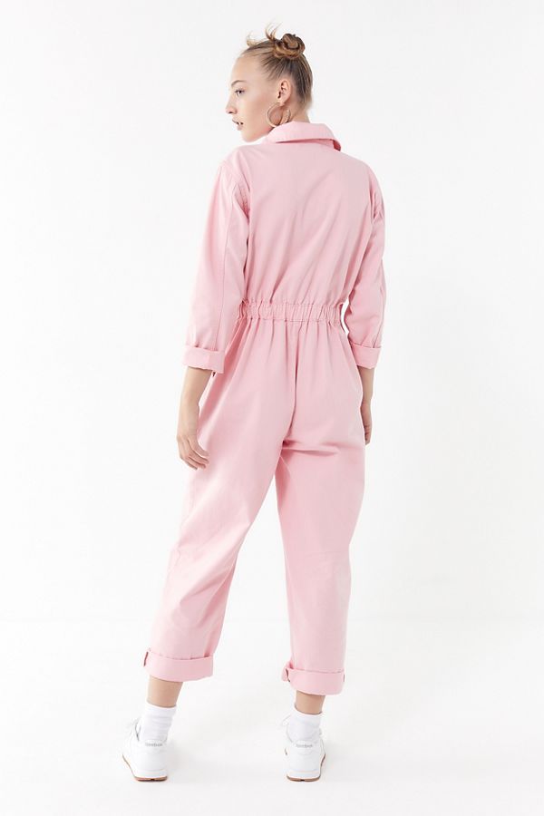 pink jumpsuit glossier