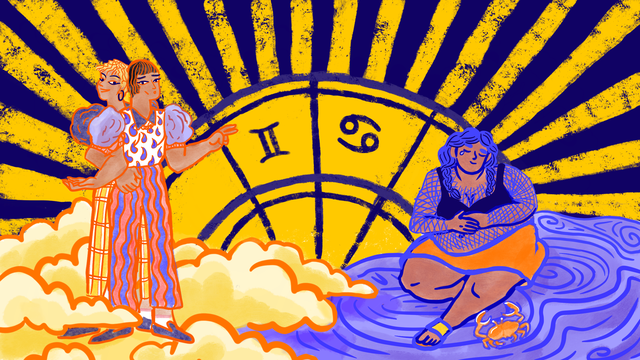 illustration of june horoscope signs