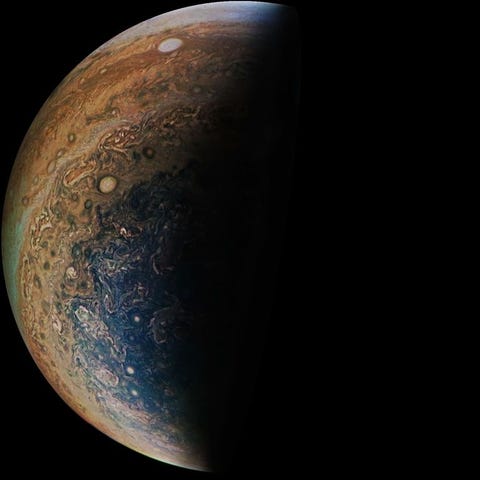 NASA's Juno Took Beautiful Photo of Jupiter with Color Retouch