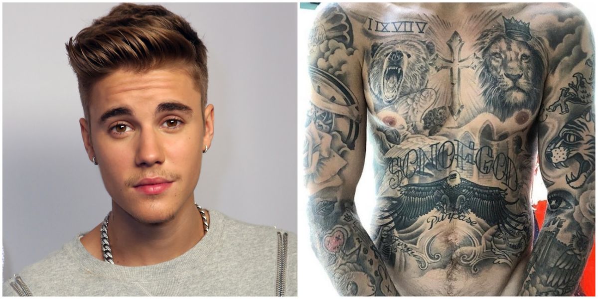 Justin Bieber Shows Off 100 Hours Of Tattoo Work In Shirtless Selfie